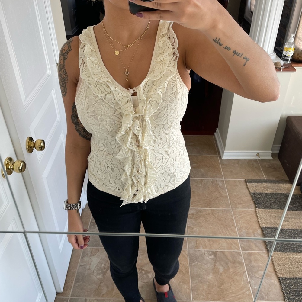 Lace front top